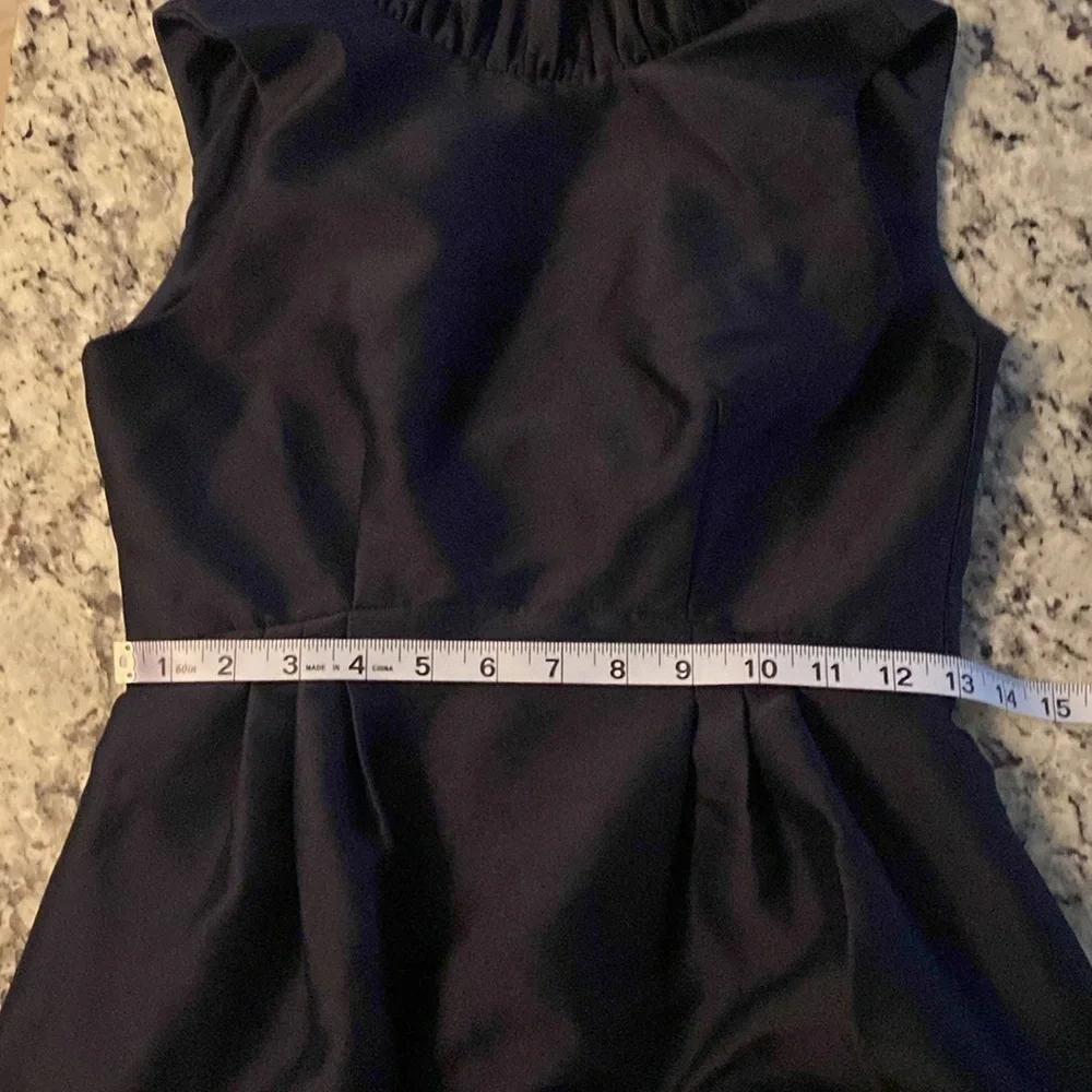 Camilyn Beth Navy Blue Go Go Dress Satin Formal Gold Button Dress 0 FF9 - Picture 14 of 15